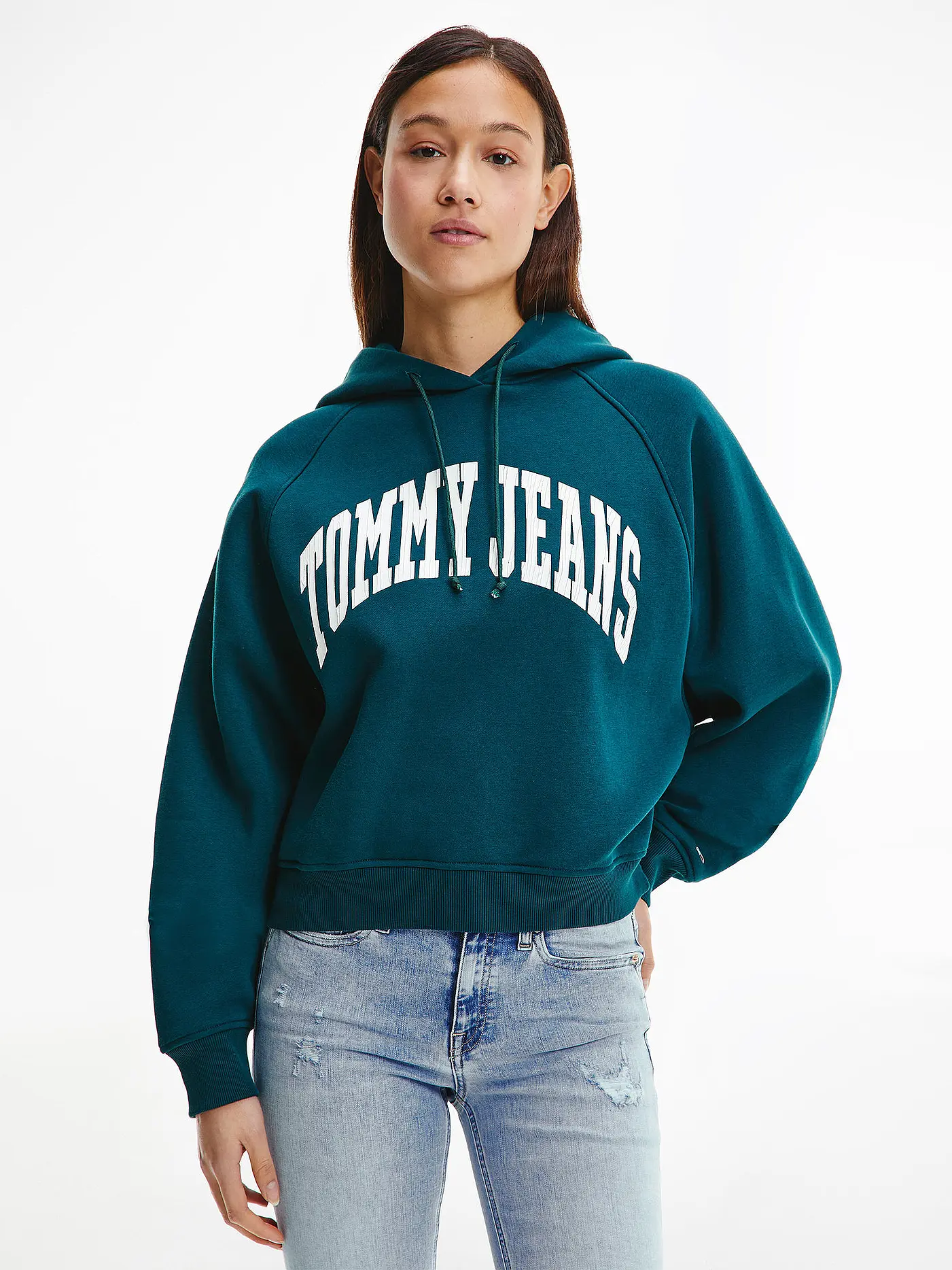 TOMMY JEANS | Kapuzensweater Hoodie | dunkelgrün
